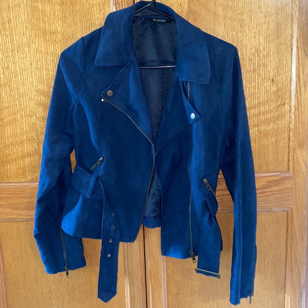 Navy Moto Jacket